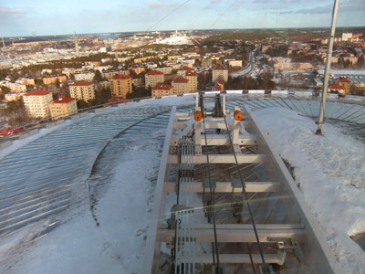 Blick vom Globen auf Stockholm